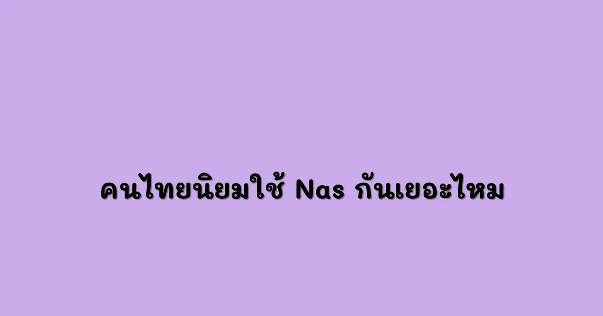 คนไทยนิยมใช้ Nas กันเยอะไหม