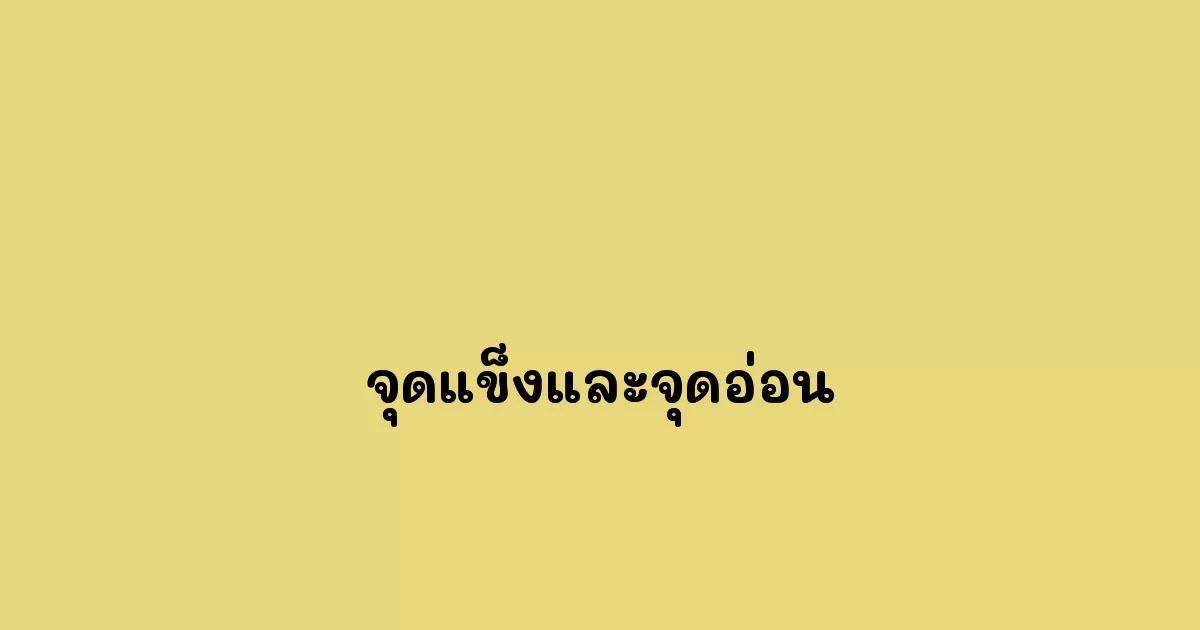 จุดแข็งและจุดอ่อน
