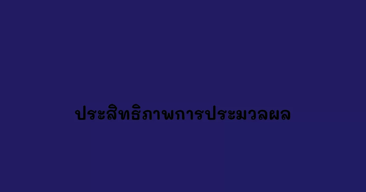 ประสิทธิภาพการประมวลผล