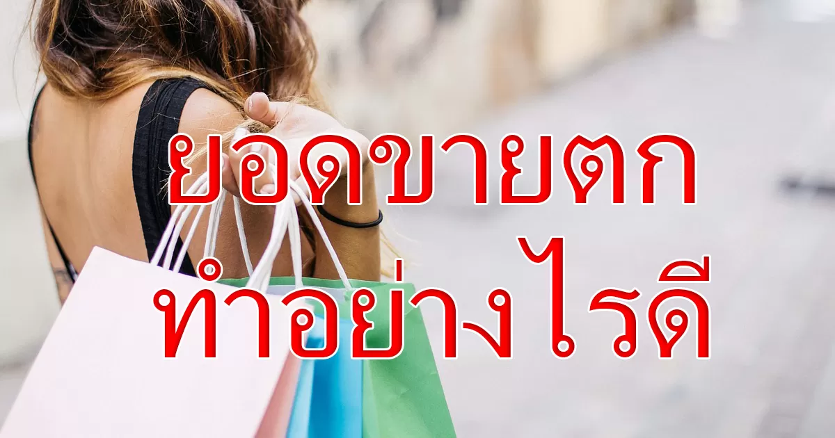 ยอดขายตกทำอย่างไรดี?