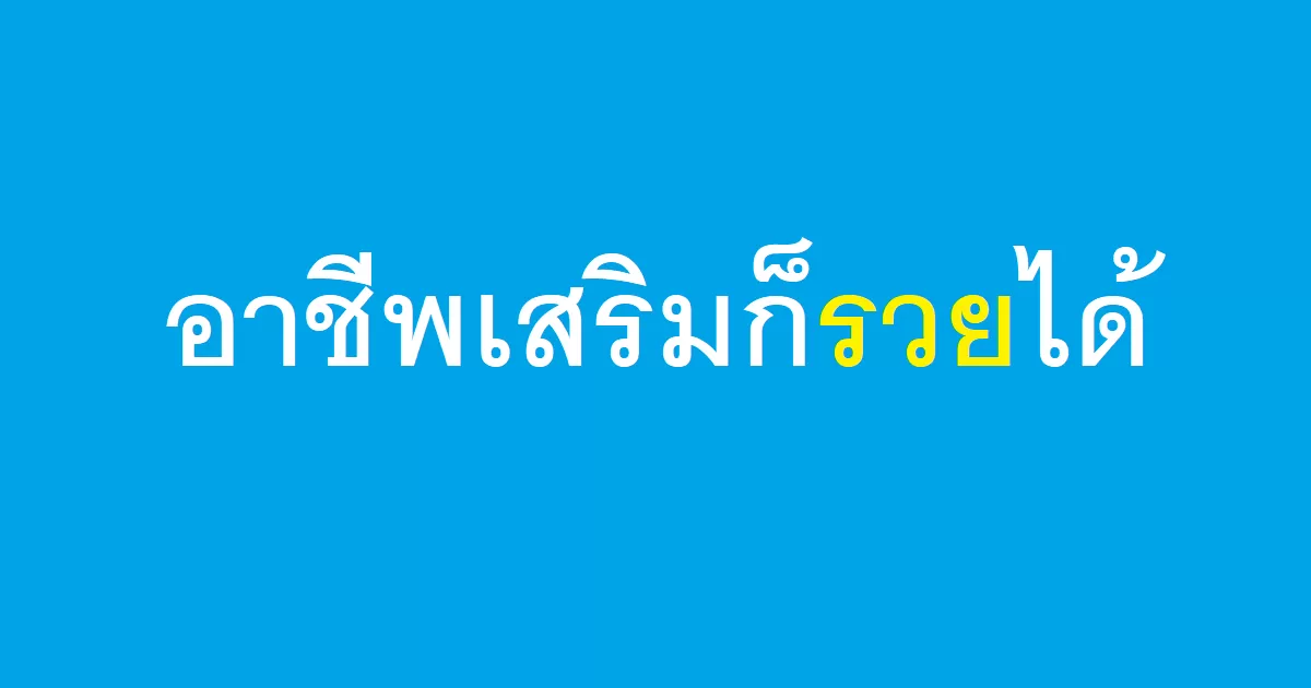 อาชีพเสริมก็รวยได้