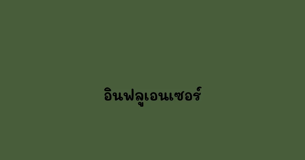 อินฟลูเอนเซอร์